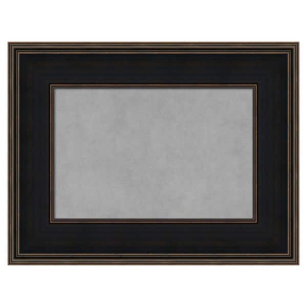 Amanti Art Mezzanine Espresso 26 in. x 20 in. Framed Magnetic Board