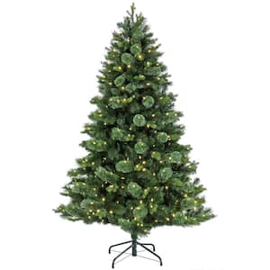 7 ft. Pre-Lit Montreal Pine Artificial Christmas Tree with LED Lights