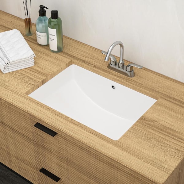 Tatahance 21 in. x 13 in . Undermount Rectangular Bathroom Sink