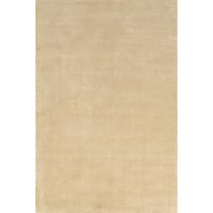 Arvin Olano Sand 9 ft. x 12 ft. Arrel Speckled Wool-Blend Indoor/Outdoor Patio Area Rug