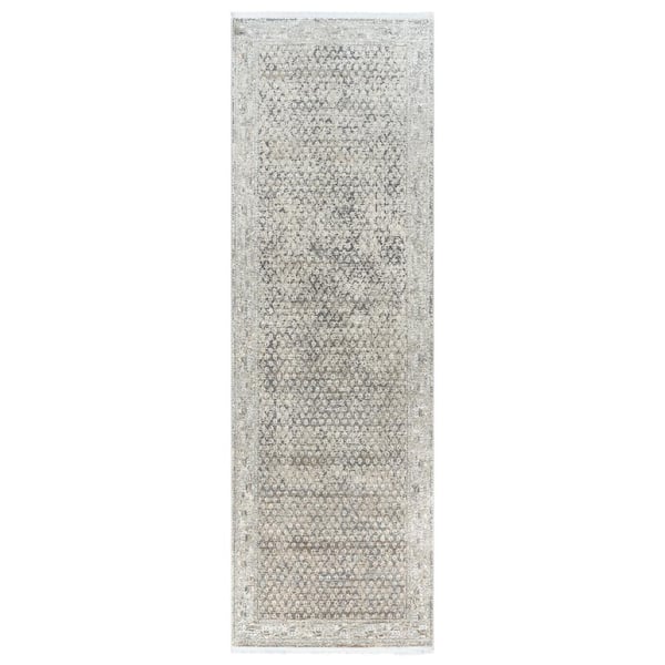 Florance Modica Gray 3 ft. x 8 ft. Oriental/Border Indoor Runner Rug