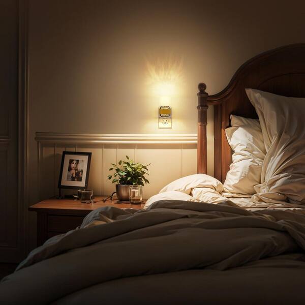 Aozebre 2-Pack Plug-In Night Light With Bubble Design – Dimmable 0-100LM, Dusk-to-Dawn Sensor, Warm 3000K For Bedroom & Hallway