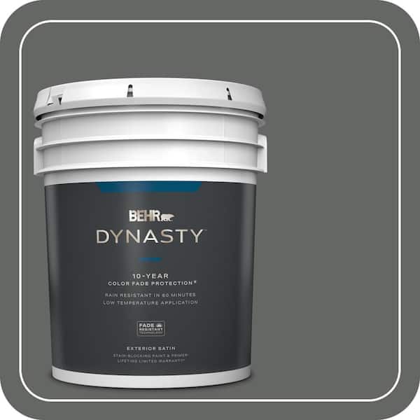 BEHR DYNASTY 5 gal. #PPU25-02 Black Locust Satin Enamel Exterior Stain ...
