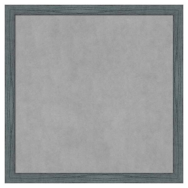 Amanti Art Dixie Blue Grey Rustic Narrow 13 in. x 13 in. Framed Magnetic Board