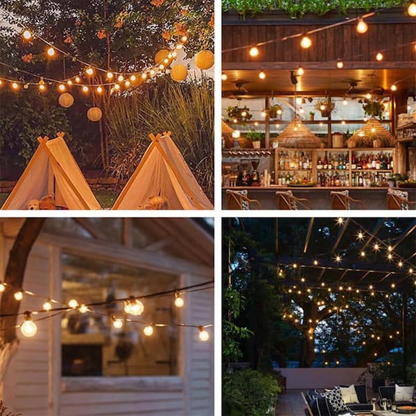 25 Light 25 ft. Outdoor Plug-in Integrated LED G40 Globe String-Light Hanging Patio Light for Home Decor TX-G40-25D-25F