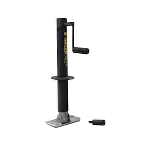 JXC2 2000 lbs. Load Cap. Side Wind Center Mounted Hand or Drill Jack with Black Powder Coating