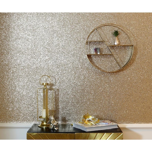 Silver Glitter Fabric, Wallpaper and Home Decor
