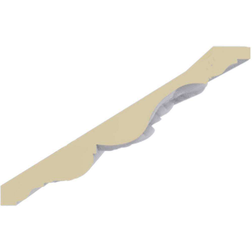 Primed White Polyurethane Geometric Crown Moulding Sample