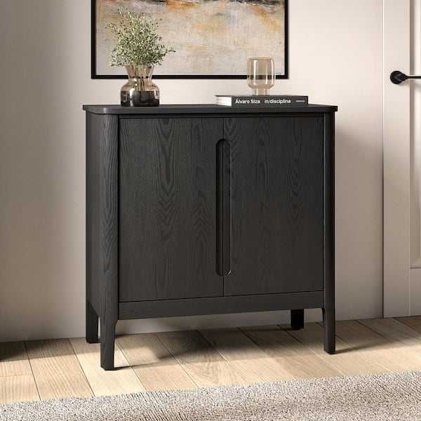 Meyer&Cross Manchester 31.5 in. Black Veneer Rectangular Accent