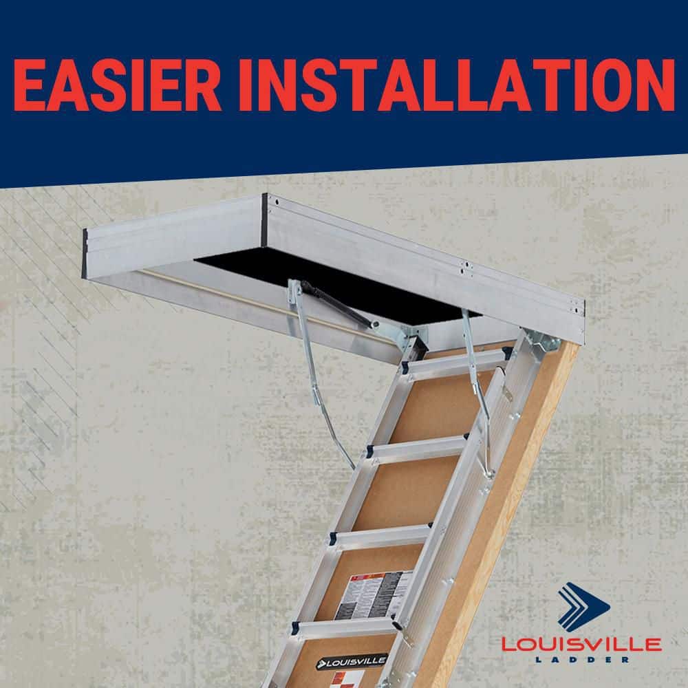 Heavy-Duty Aluminum Attic Ladder with Insulated Door