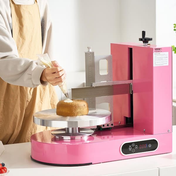 Machine de décoration de revêtement Lisse de crème de gâteau d'anniversaire 200 W Machine de Remplissage de revêtement de Propagation de crème de gâteau électrique pour gâteau de 4 à 12 Pouces