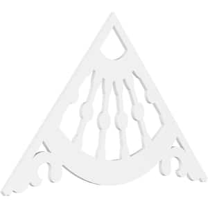 1 in. x 72 in. x 42 in. (14/12) Pitch Wagon Wheel Gable Pediment Architectural Grade PVC Moulding