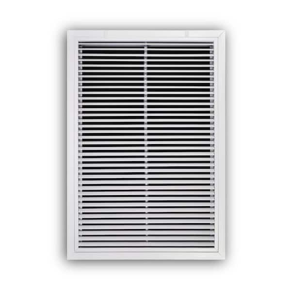 20 in. x 30 in. White Aluminum Fixed Bar Return Air Filter Grille