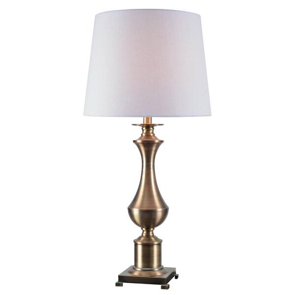 Kenroy Home Isaac 31 in. Antique Brass Table Lamp