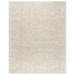 Trevi Kosmas Cream 5 ft. x 7 ft. Abstract High-Low Indoor Area Rug