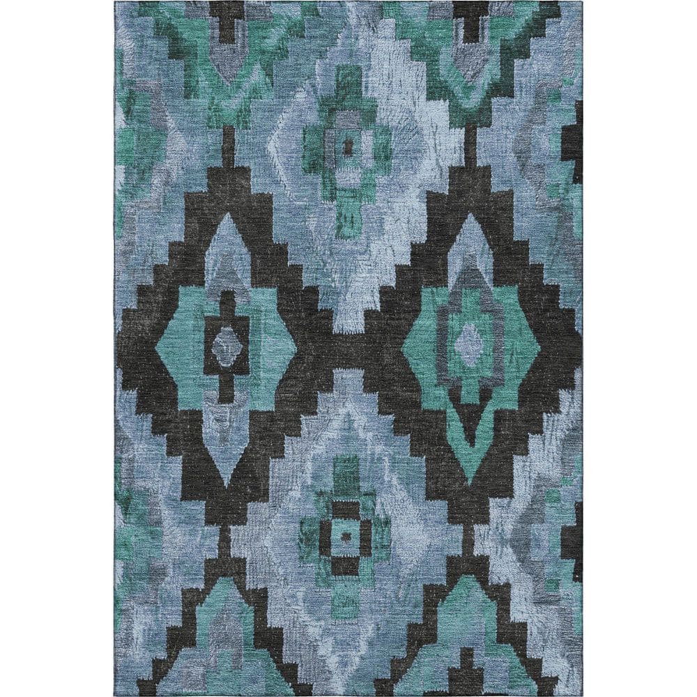 Mayfield Premium Machine Washable Abstract AMF1894 Teal 10 ft. x 14 ft. Area Rug price history on PriceWatchPro