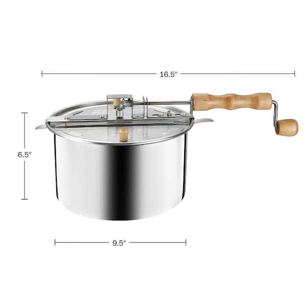 GREAT NORTHERN Stainless Steel Popcorn Popper Set 6251 - The Home Depot