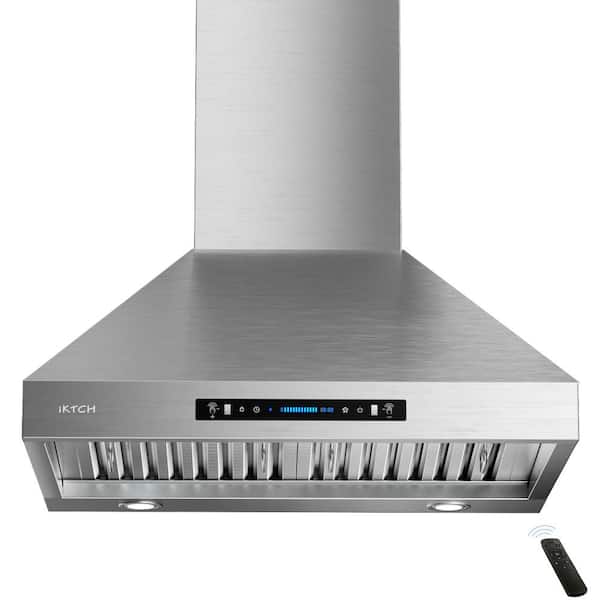 VIKIO 30 in. Wall Mount with LED Light Range Hood in Stainless Steel with Gesture Sensing and Touch Control Switch Panel