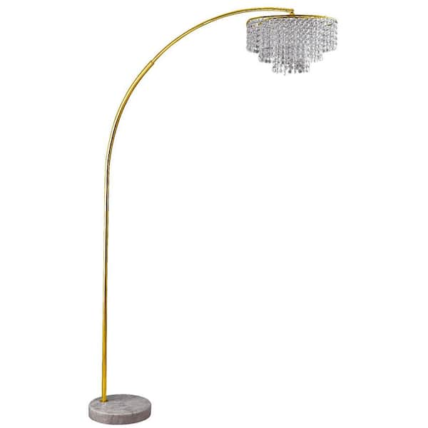 Have A Question About Ore International 86 In 2 Tier Clos Glam Gold Arch Floor Lamp On Marble Pg 1 The Home Depot Tier Clos Glam Gold Arch Floor Lamp, Curved Floor Lamp Gold