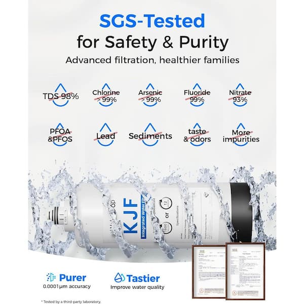 Reverse Osmosis Instant Hot Water RO Filter System,Tankless,Under Sink,Smart LED Faucet,Extra WD-KJF Replacement Filter