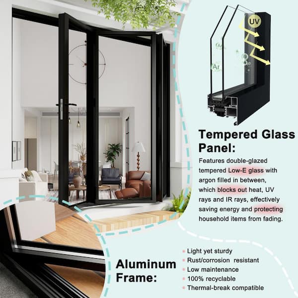ARK DESIGN 84 in. x 96 in. Right Swing/Outswing Double Tempered