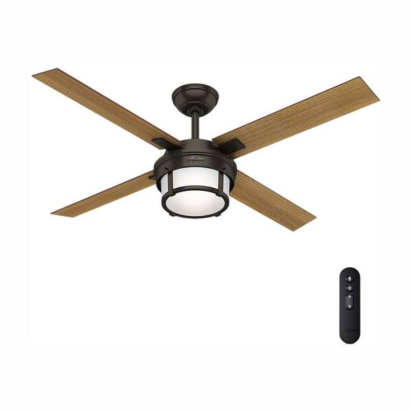 Hunter Maybeck 52 in. LED Indoor Premier Bronze Ceiling Fan with Remote