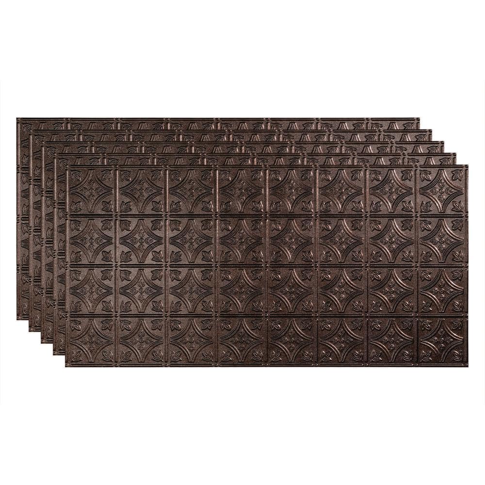 Smoked Pewter 2ft x 4ft Decorative Vinyl Ceiling Panels (5 Pack)