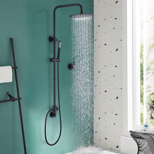 2-Spray Shower System with Hand Shower in Matte Black