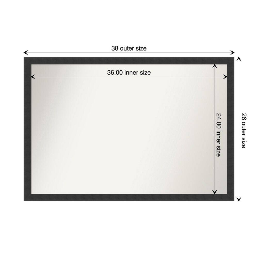 Mezzanotte Black Full Length Rectangular Wood Vanity Mirror