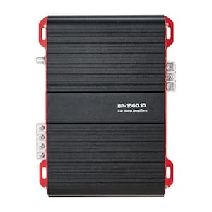 Monoblock Car Amplifier, 1500W RMS MAX, 1-Channel Class D Amp 1/2/4 Ohm Stable with Remote Bass Control, LPF & Boost