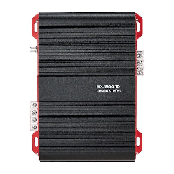 Monoblock Car Amplifier, 1500W RMS MAX, 1-Channel Class D Amp 1/2/4 Ohm Stable with Remote Bass Control, LPF & Boost