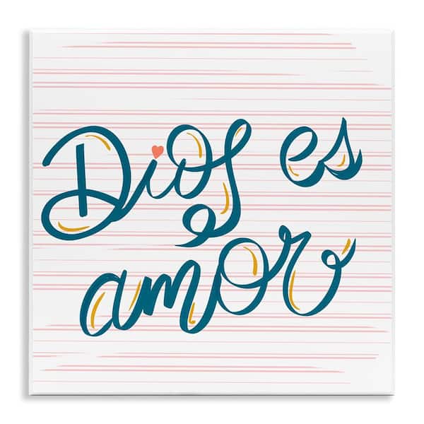 Stupell Industries God is Love Inspirational by SD Graphics Studio Unframed Wall Plaque Religious Graphic Art Print 12 in. x 12 in.