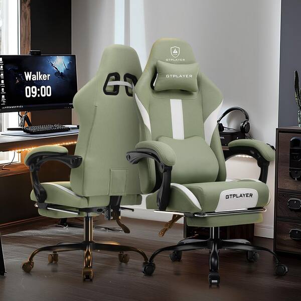 ComHoma Breathable Fabric Computer Chair with Footrest and