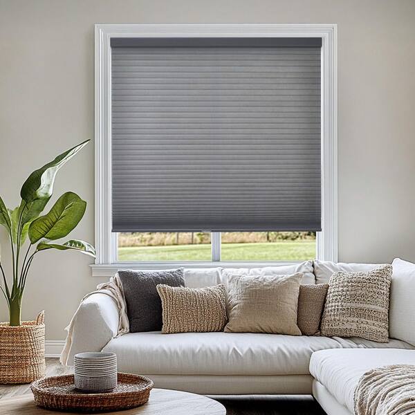 Cut-to-Size Morning Fog Cordless Light Filtering Privacy Cellular Shades 53 x 64 in. L