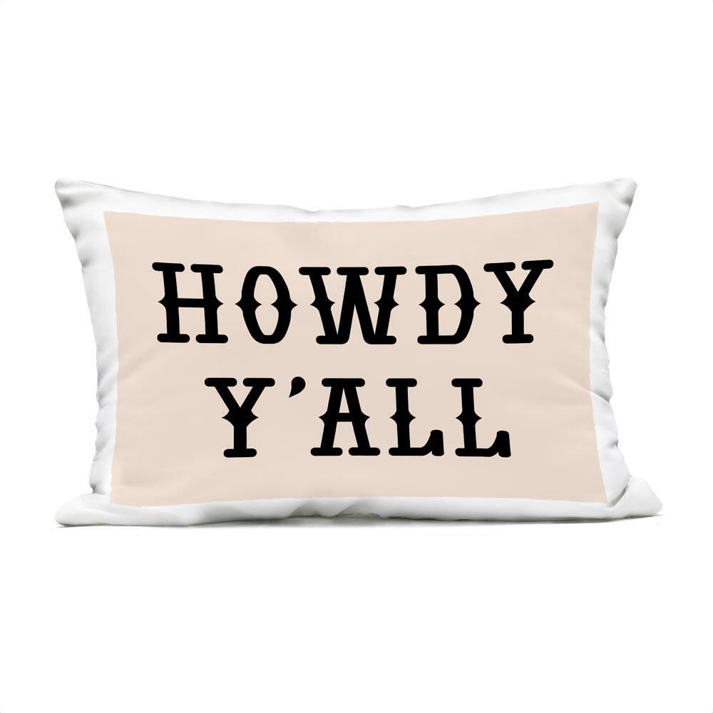 Southwestern Howdy Y'all Pink Rectangular Outdoor Throw Pillow price history on PriceWatchPro