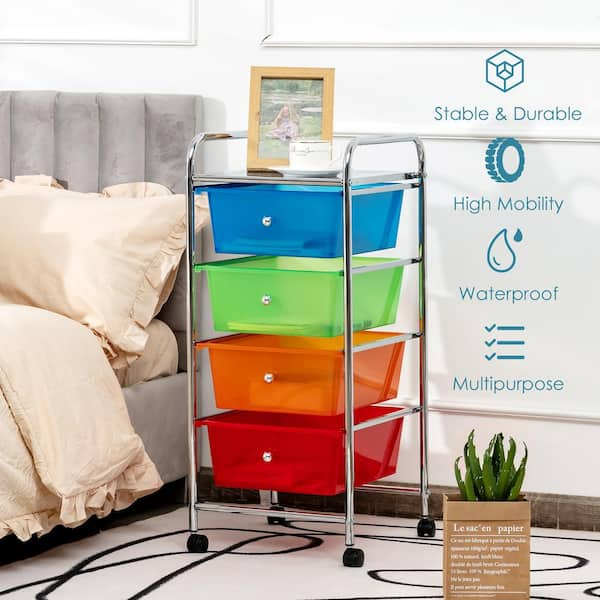 Plastic Storage Bins with 5 Drawers,Durable Plastic Drawers