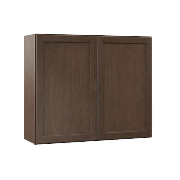 Hampton Bay Hampton 36 in. W x 12 in. D x 30 in. H Assembled Wall Kitchen  Cabinet in Satin White KW3630-SW - The Home Depot