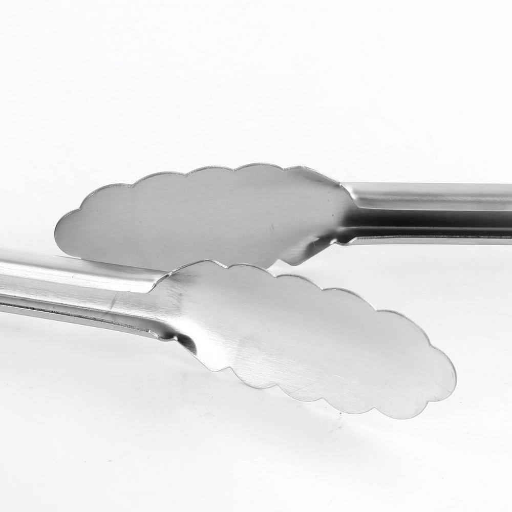 Stainless Steel 2-Piece Kitchen Tongs Set with Hanging Loop