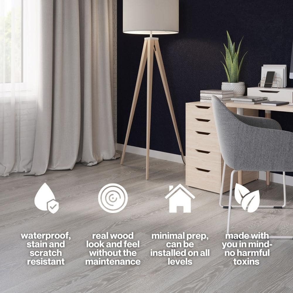 MaxCore Ultra 28mil x 7.3" W x 48" L Click Lock Luxury Vinyl Plank Flooring