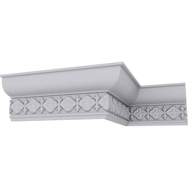 Ekena Millwork SAMPLE - 2-1/8 in. x 12 in. x 3-7/8 in. Polyurethane Amelia Crown Moulding