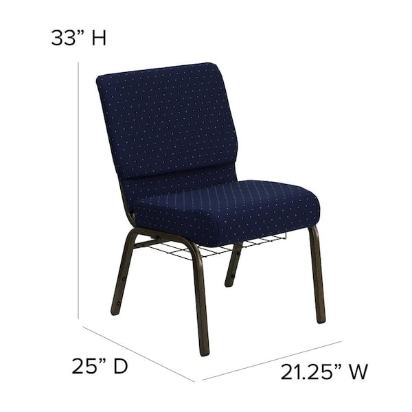 Carnegy Avenue Fabric Stackable Chair in Navy Blue CGA FD 1770 NA