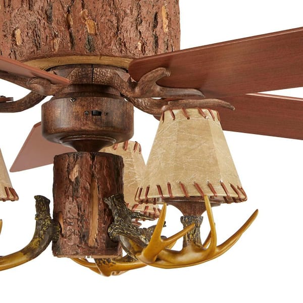 Hampton Bay Lodge 52 In Led Nutmeg, Deer Ceiling Fan With Light