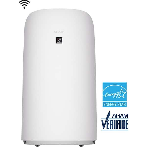 Sharp Smart Plasmacluster Ion 1,913 sq. ft. True HEPA Air Purifier in White with Humidifier