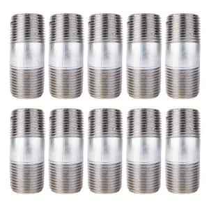 1/2 in. x 2 in. Galvanized Steel Nipple (10-Pack)