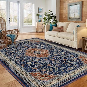 Medallion Multi-Colored 8 ft. x 10 ft. Polypropylene Area Rug