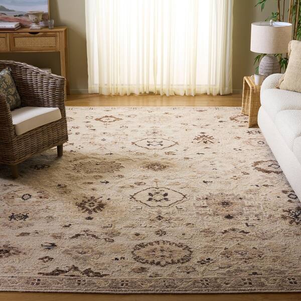 Mahajara 9 ft. x 12 ft. Beige/Brown Persian Area Rug