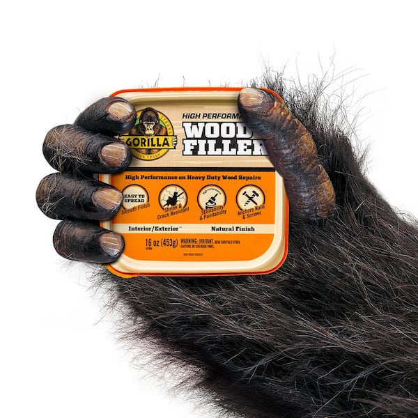 Gorilla Glue Jordan - Gorilla High Performance Wood Filler is the go-to  product for strong, durable repairs on cracks, gouges and holes. The unique  formula is easy to spread allowing for a