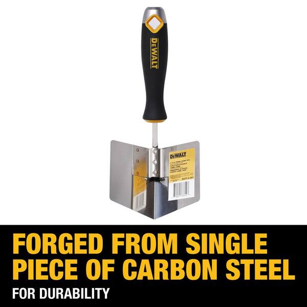DEWALT 4 in. x 3.5 in. Inside Corner Trowel with Soft Grip Handle