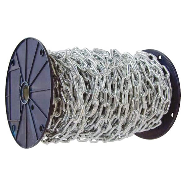 KingChain 1/8 in. x 100 ft. Grade 30 Proof Coil Chain in Zinc Plated Reeled