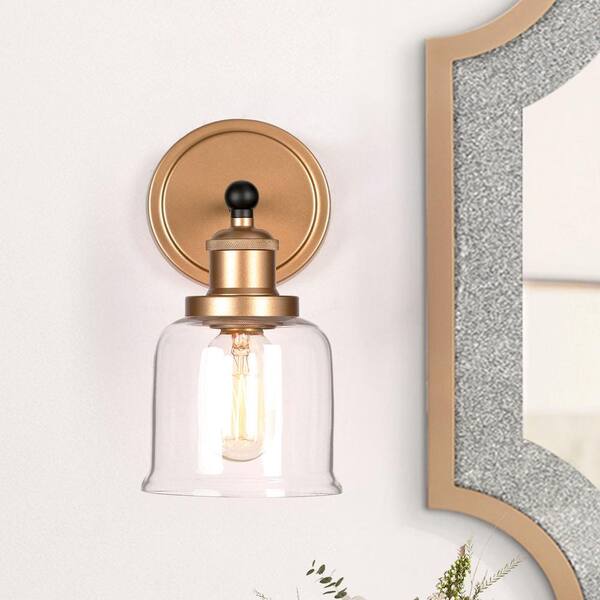 Uolfin 17 in H. Modern Cylinder Powder Room Wall Sconce 1-Light